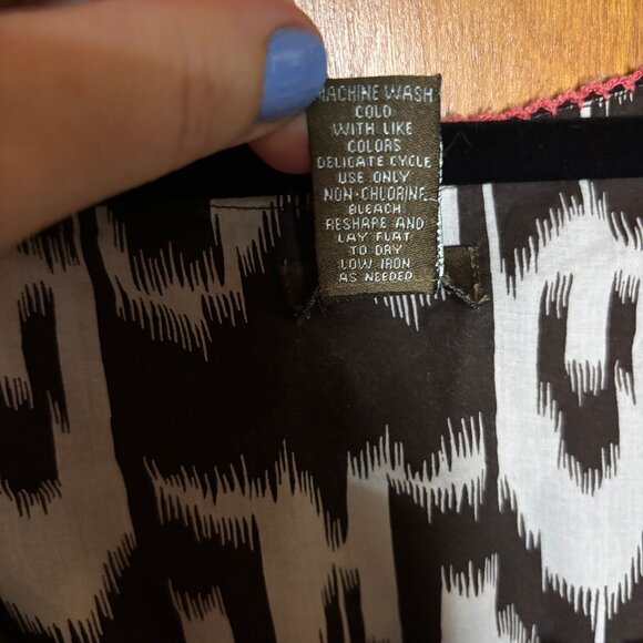 Anthropologie Fei Batik Short Sleeve Blouse Size 12 RARE - Picture 7 of 7